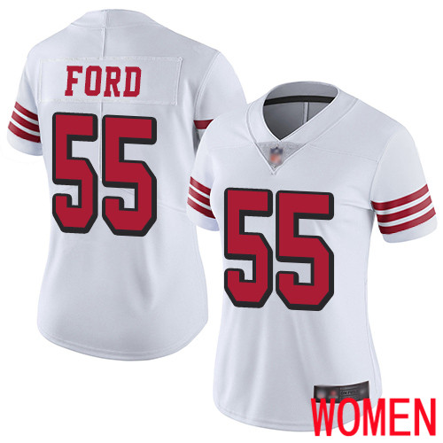 San Francisco 49ers Limited White Women Dee Ford NFL Jersey #55 Rush Vapor Untouchable